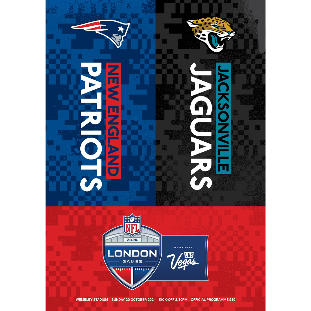 NFL London Games 2024 – New England Patriots v Jacksonville Jaguars, Wembley Stadium (Pre-Order)